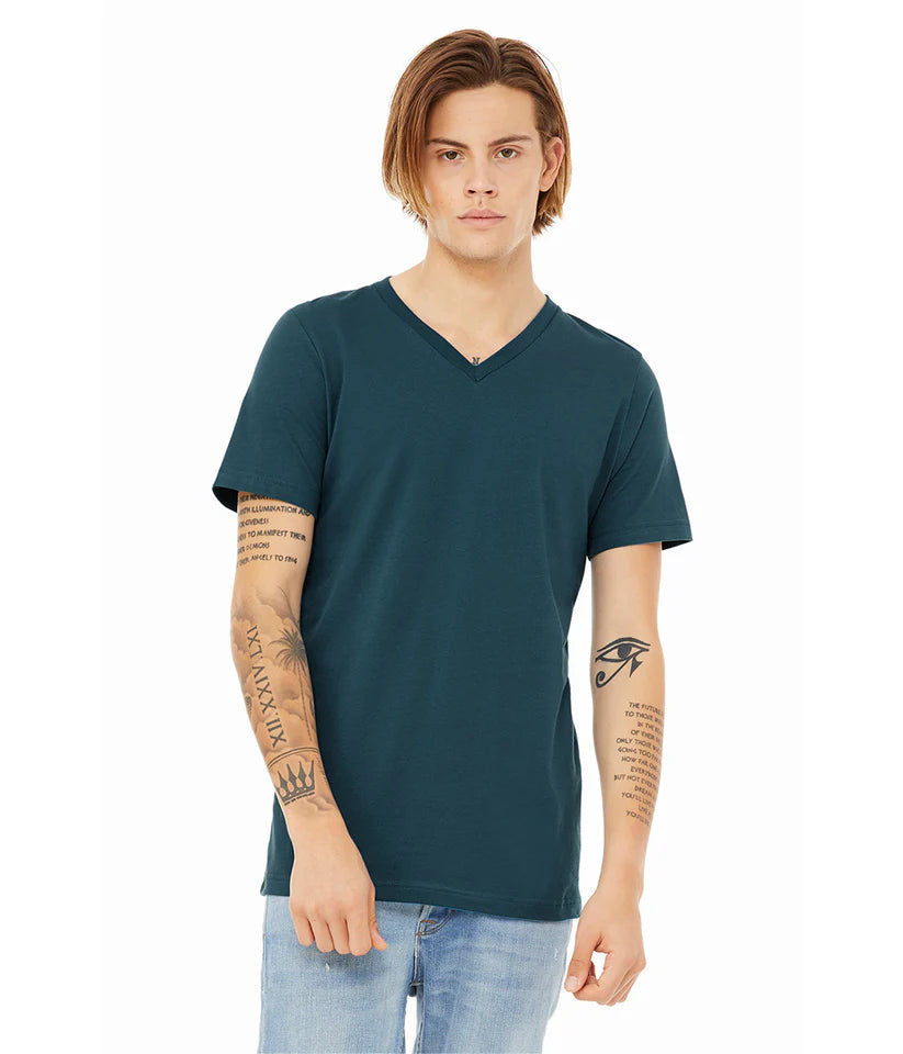 V-Neck Short Sleeve Unisex T-Shirt - (S-3XL)