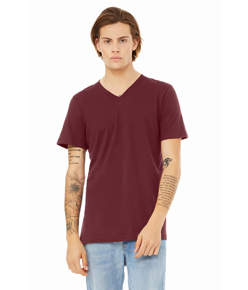 V-Neck Short Sleeve Unisex T-Shirt - (S-3XL)