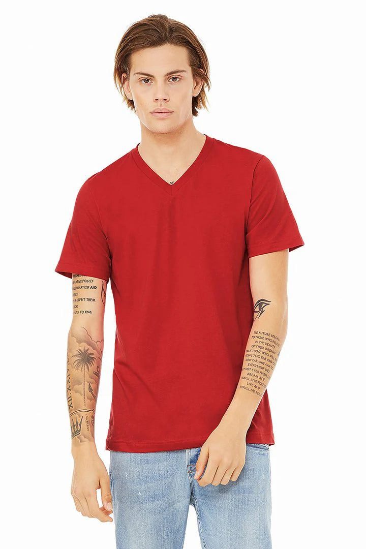 V-Neck Short Sleeve Unisex T-Shirt - (S-3XL)