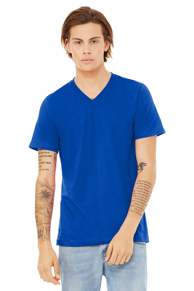 V-Neck Short Sleeve Unisex T-Shirt - (S-3XL)