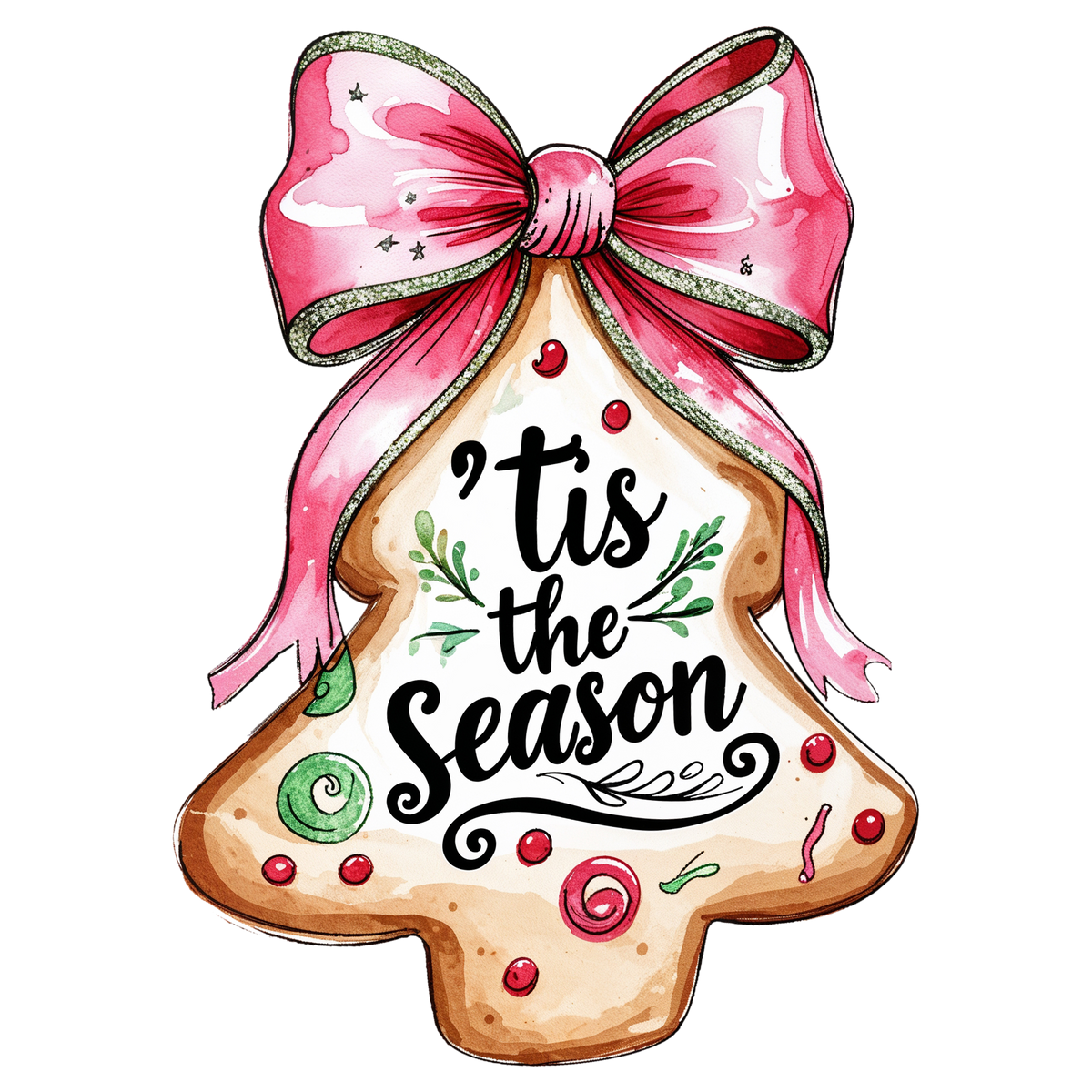 Tis the Season Pink Bow Cookie – EHOLIX117