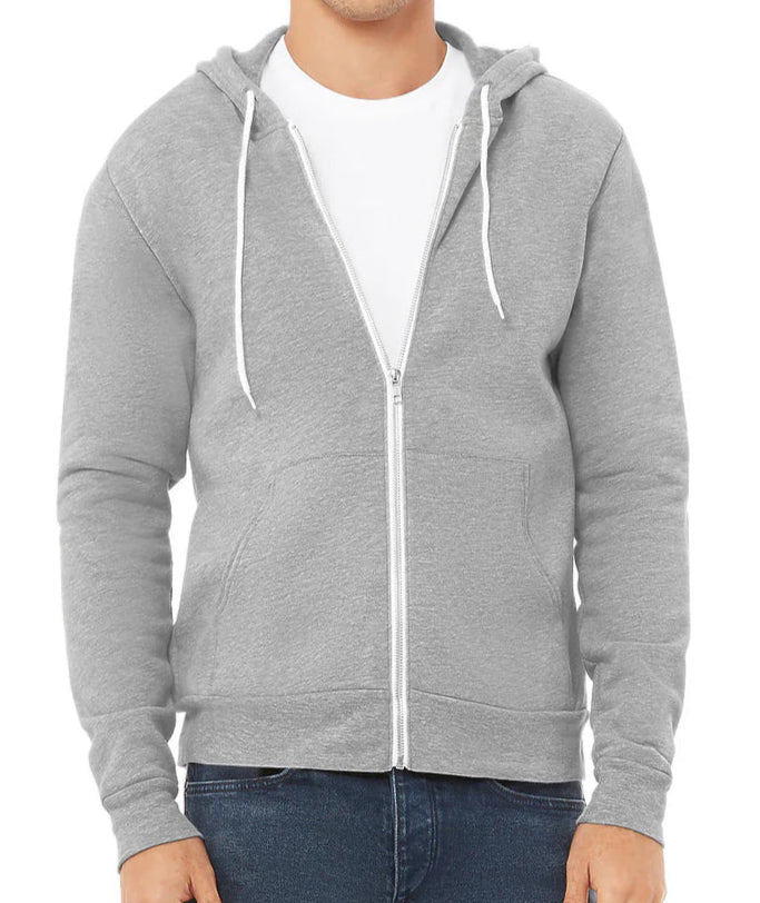 Adult Unisex Fleece Full-Zip Hoodie - Bella Canvas (S-2XL)