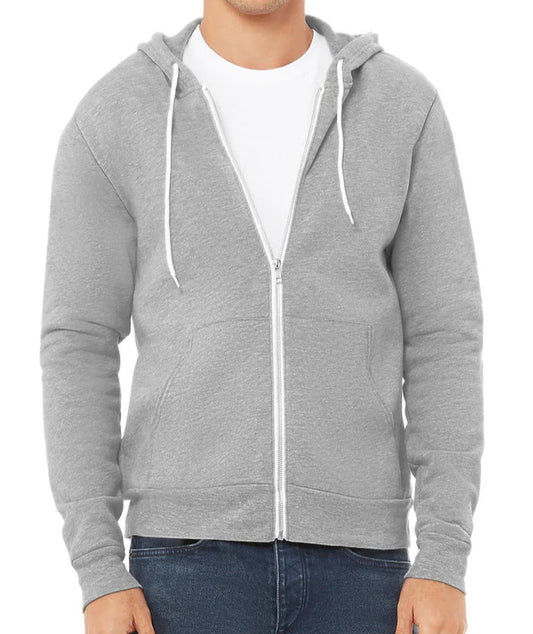 Adult Unisex Fleece Full-Zip Hoodie - Bella Canvas (S-2XL)
