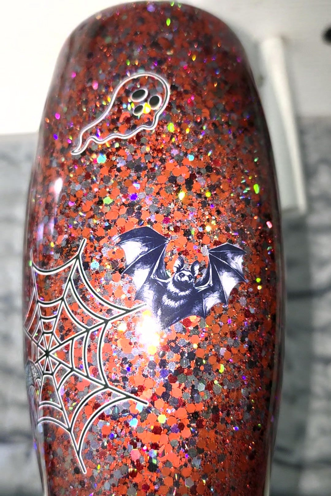 Boo Sheet tumbler bats, little ghost and web