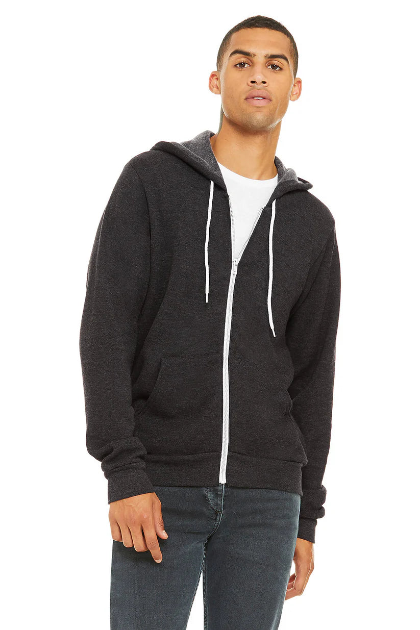 Adult Unisex Fleece Full-Zip Hoodie - Bella Canvas (S-2XL)