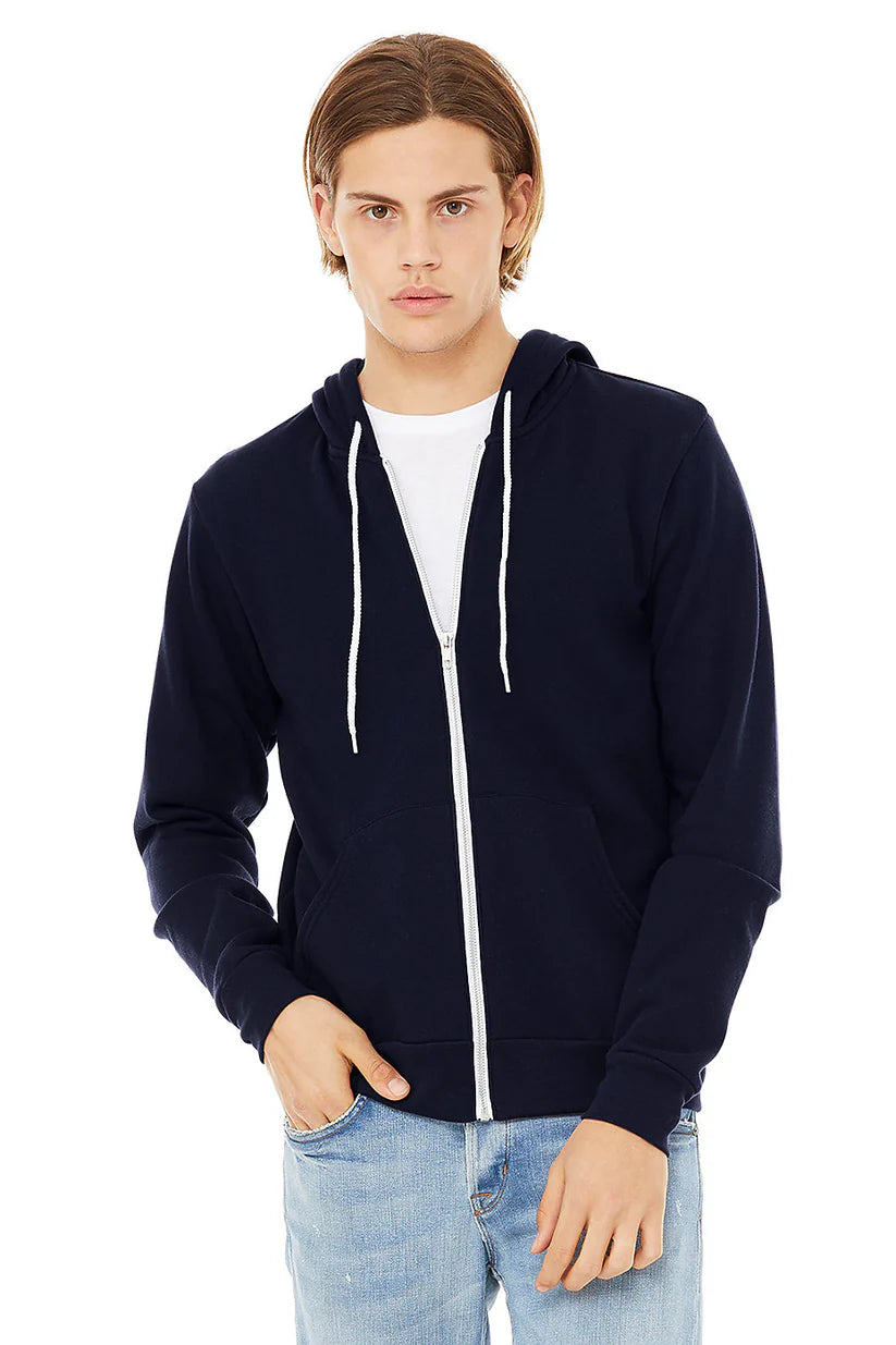 Adult Unisex Fleece Full-Zip Hoodie - Bella Canvas (S-2XL)