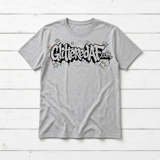 AF GAF Woobie DTF design on a heather gray crew neck t-shirt